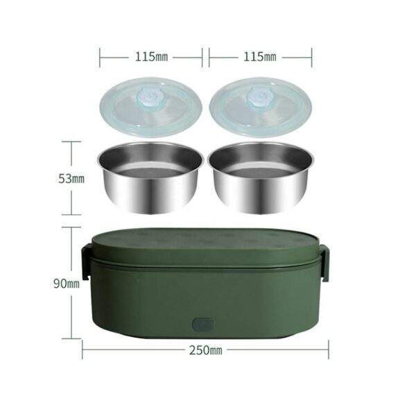 Power Bank USB  luminous Glasses Self heat lunchbox Electric Food Warmer Heated Lunch Box Electric USB For Office Outdoor - Image 2