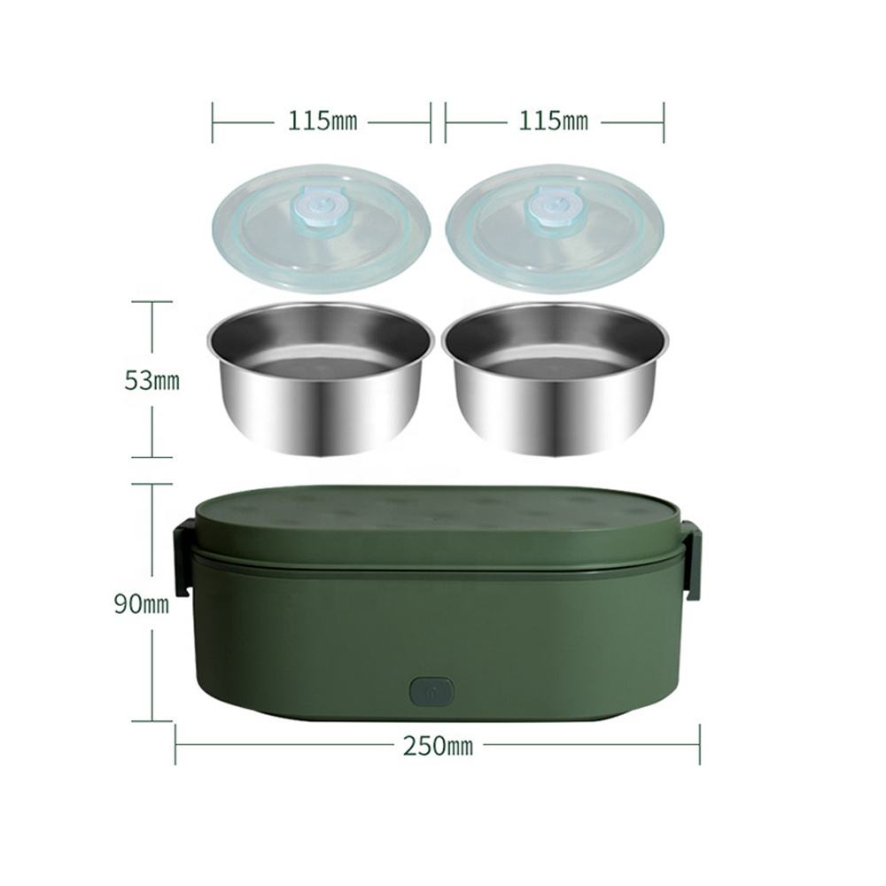 Power Bank USB  luminous Glasses Self heat lunchbox Electric Food Warmer Heated Lunch Box Electric USB For Office Outdoor - Image 2