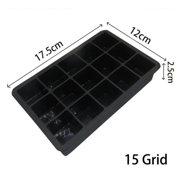 4/6/8/15 Mřížka Velká nádoba na led Forma Velká potravinářská silikonová forma na kostky ledu Čtvercová forma Forma na bar pro kutily Hospoda Víno Model na výrobu ledových bloků - Image 10