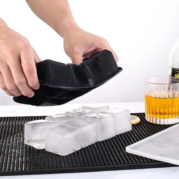 4/6/8/15 Mřížka Velká nádoba na led Forma Velká potravinářská silikonová forma na kostky ledu Čtvercová forma Forma na bar pro kutily Hospoda Víno Model na výrobu ledových bloků - Image 4