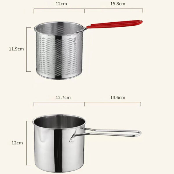 Deep Fryer 304 Stainless Steel Fryer with Frying Basket - Image 6