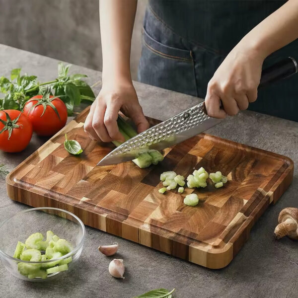 Acacia Checkered Cutting Board