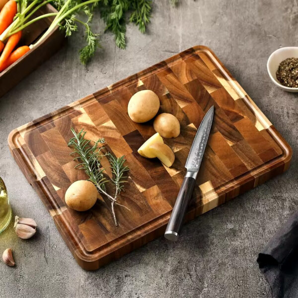 Acacia Checkered Cutting Board - Image 2