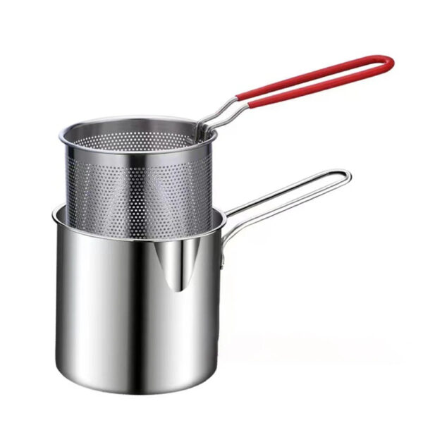Deep Fryer 304 Stainless Steel Fryer with Frying Basket - Image 2