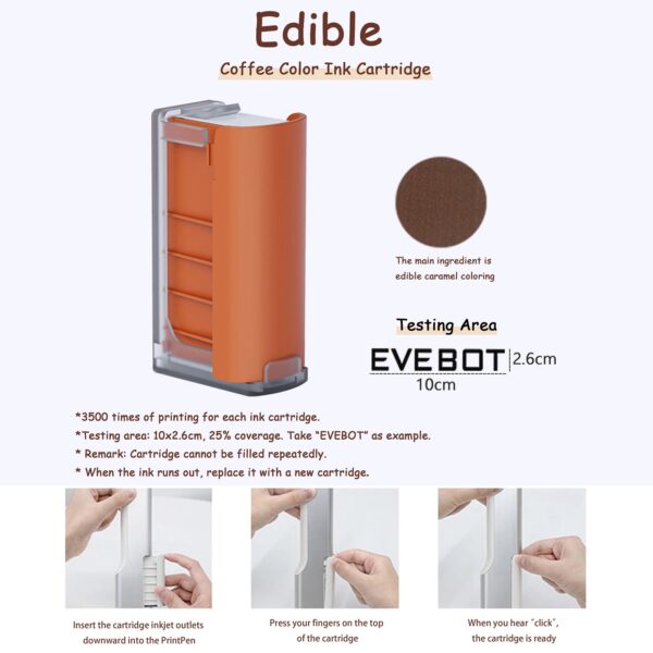 EVEBOT printpen Handheld Food Printer Portable Mini Coffee Latte Art Inkjet for DIY Patterns Design BT Wireless for Restaurants - Image 4