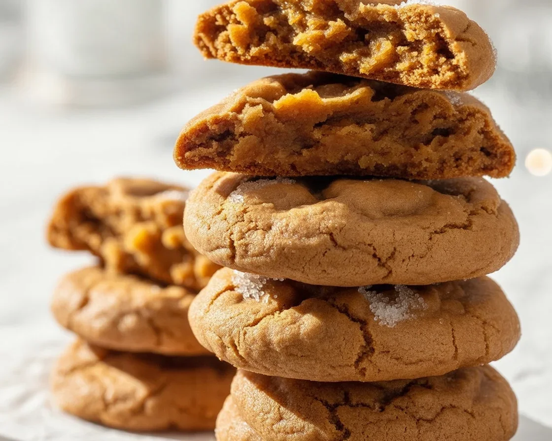 Delicious big soft ginger cookies with crispy edges and soft, chewy centers.