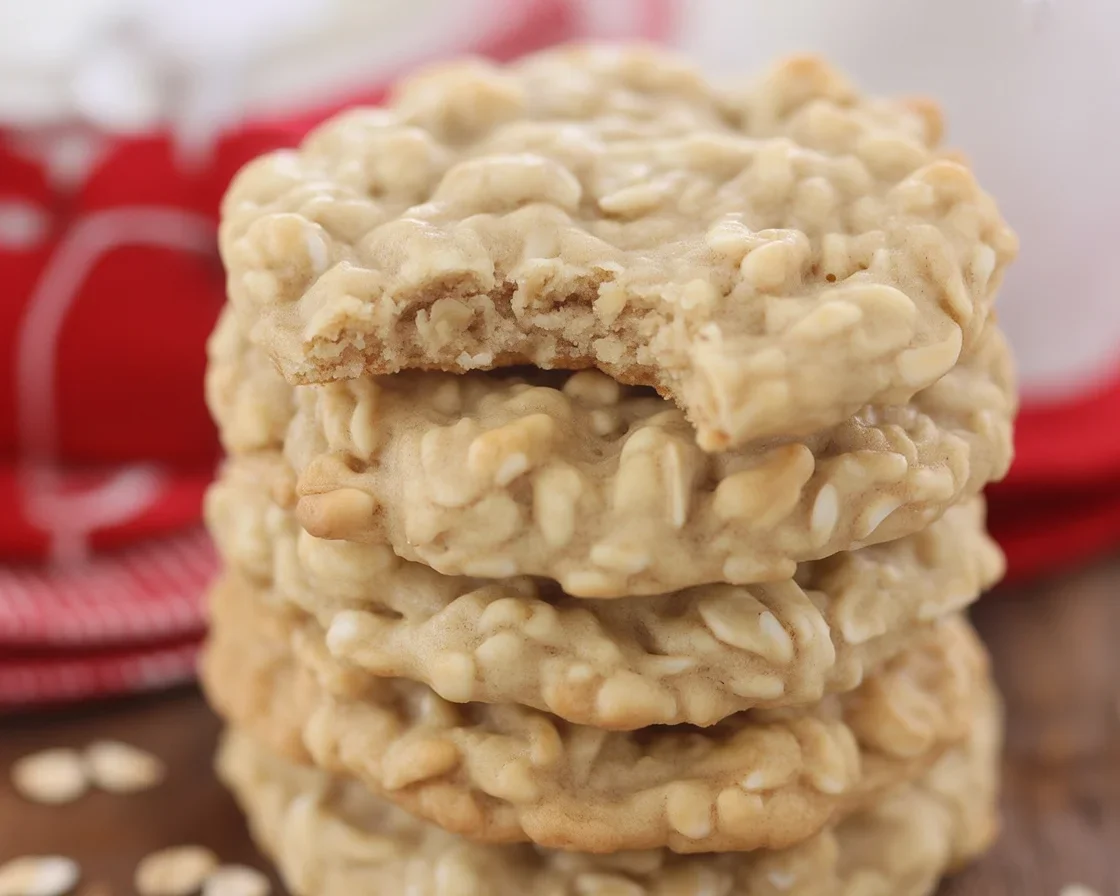 Soft and chewy oatmeal coconut cookies on a plate, ready to be enjoyed.