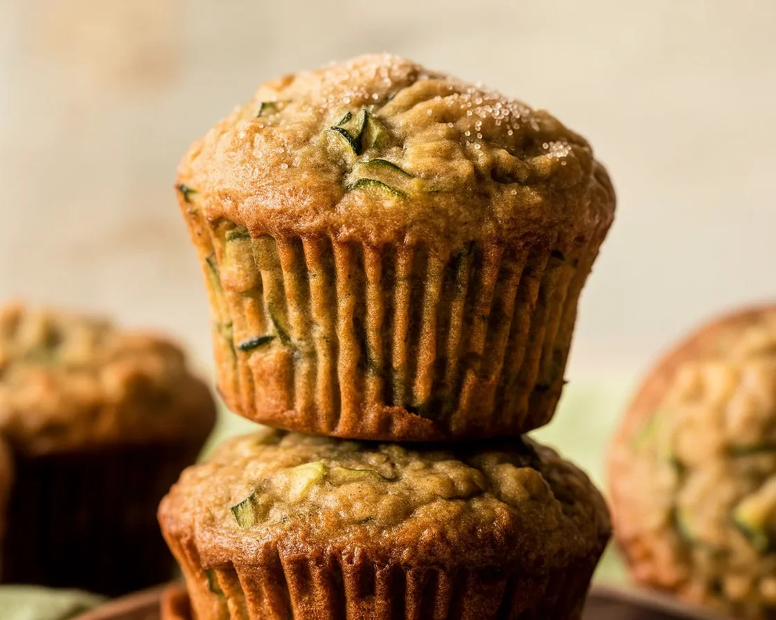Delicious homemade Zucchini Muffins with fresh zucchini and spices, perfect snack.