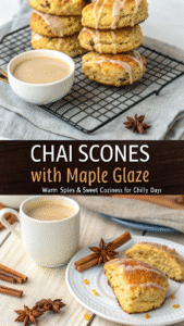 Homemade Chai Scones with Maple Chai Glaze