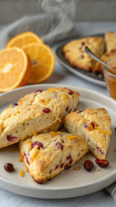 Cranberry Orange Sour Cream Scones