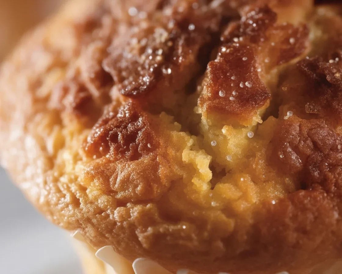 Freshly baked Apple Cinnamon Muffins topped with a crumbly streusel.