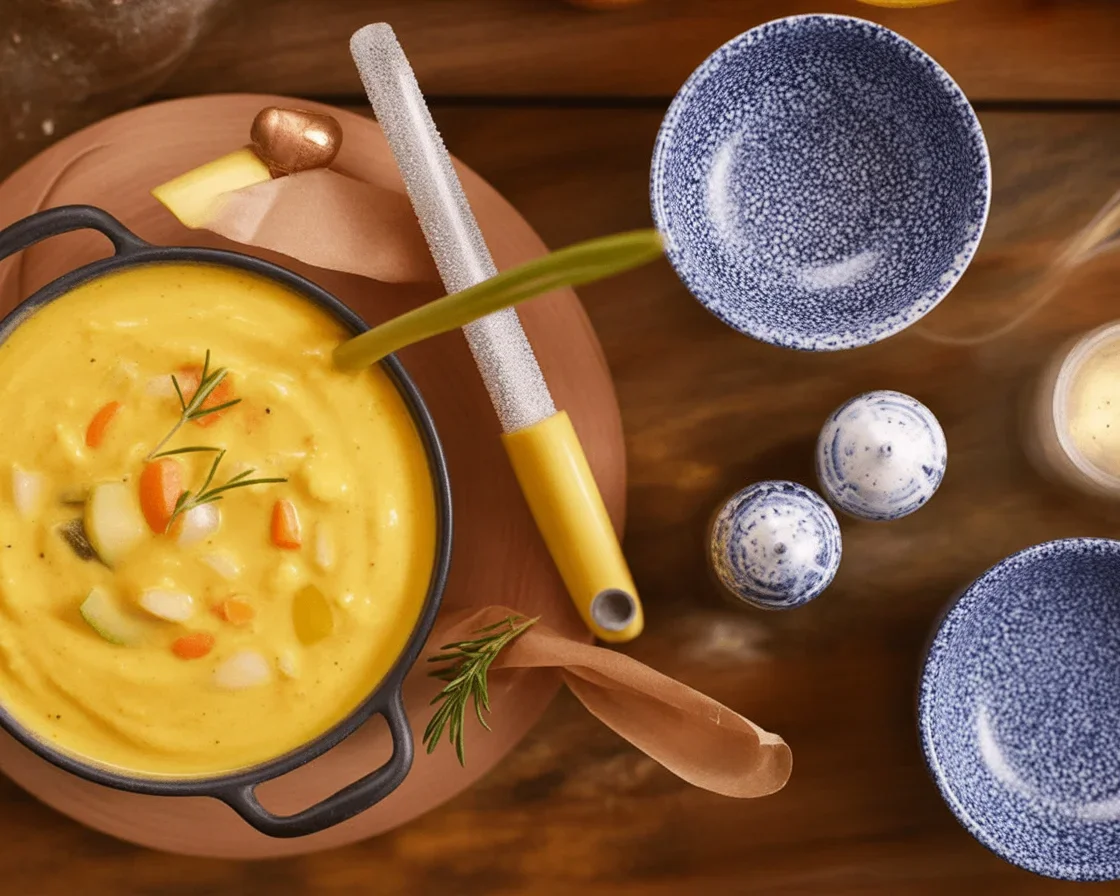 A warm bowl of Italian Penicillin Soup with pastina and fresh vegetables.