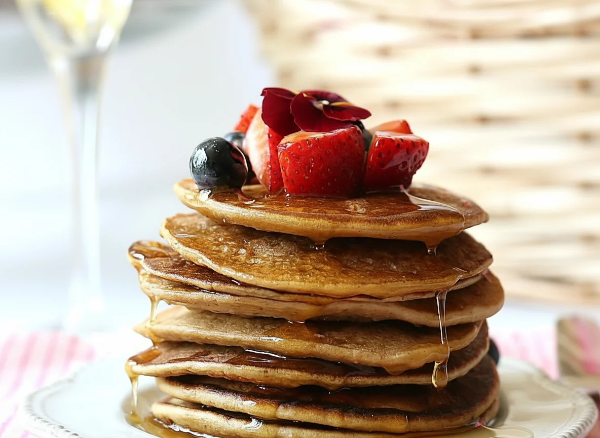 Blender Banana Oat Pancakes