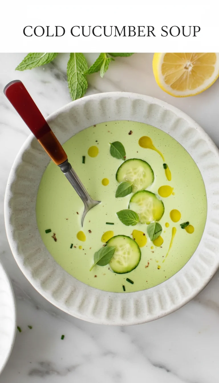 Cold Cucumber Soup: 7 Delicious Recipes for the Ultimate Summer Refreshment - Image 1
